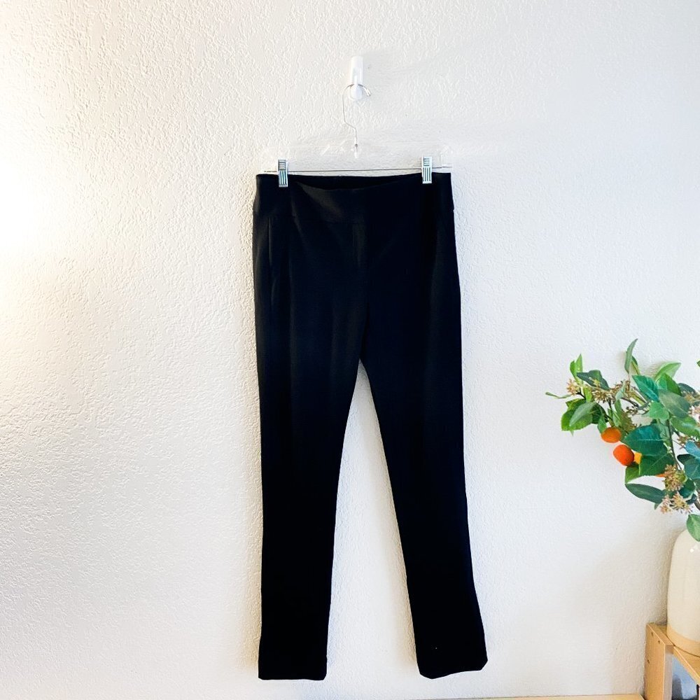 🦋 VINCE CAMUTO Black Ponte Knit Work Pants Business Casual Trousers 0 Comfy